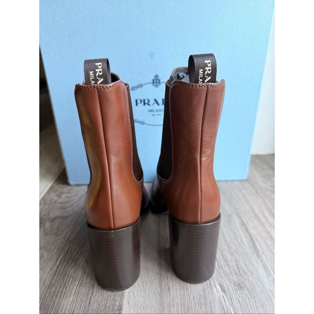 PRADA LEATHER ANKLE BOOTS SIZE EU 36.5 $1790 - Picture 8 of 16